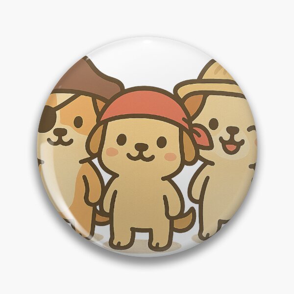 Item preview, Pirate Dog Crew – Cute Kawaii Puppies in Pirate Costumes designed and sold by Meow-WoofDesign.