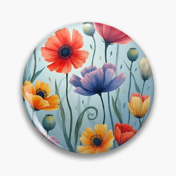 Item preview, Whimsical painting of poppies  designed and sold by Ponted.