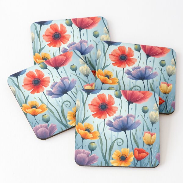 Item preview, Whimsical painting of poppies  designed and sold by Ponted.