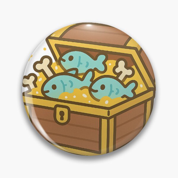 Item preview, Treasure Chest of Fish – Cute Kawaii Pirate Loot designed and sold by Meow-WoofDesign.