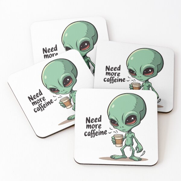 Item preview, Alien Coffee Lover – Need More Caffeine designed and sold by Hans-Design.