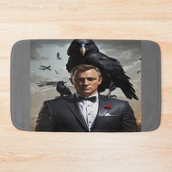 Item preview, Dark Raven Guardian – Mysterious Man with Raven on Shoulder Gothic Artwork designed and sold by VelureArt.