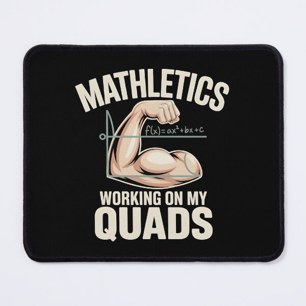 Item preview, Mathletics Working On My Quads - This funny gift is perfect for math teachers, students, fitness enthusiasts, and anyone who loves nerdy jokes and clever wordplay. designed and sold by ZyziowskyArt.