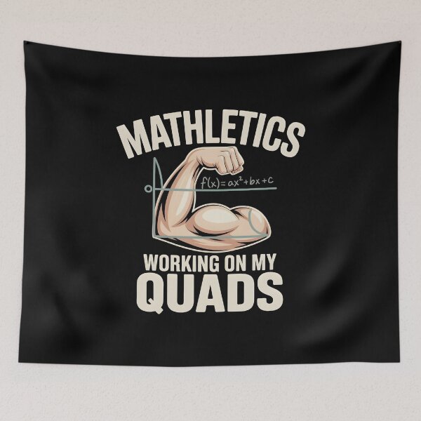 Item preview, Mathletics Working On My Quads - This funny gift is perfect for math teachers, students, fitness enthusiasts, and anyone who loves nerdy jokes and clever wordplay. designed and sold by ZyziowskyArt.