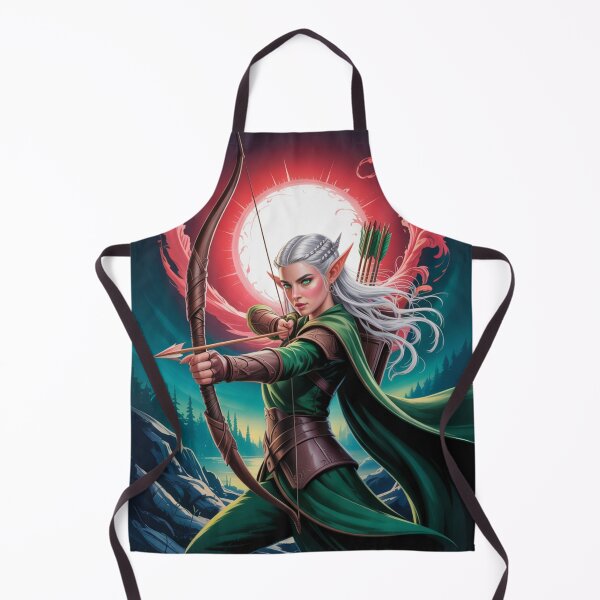 Item preview, The Red Moon Elf – Guardian of the Eternal Forests designed and sold by FusiTink.