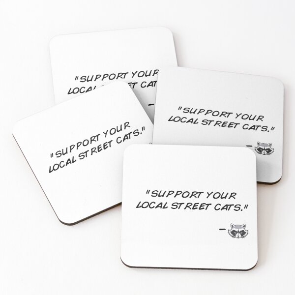 Item preview, Support Your Local Street Cats – Funny Raccoon Text Graphic Design designed and sold by artworkathome.