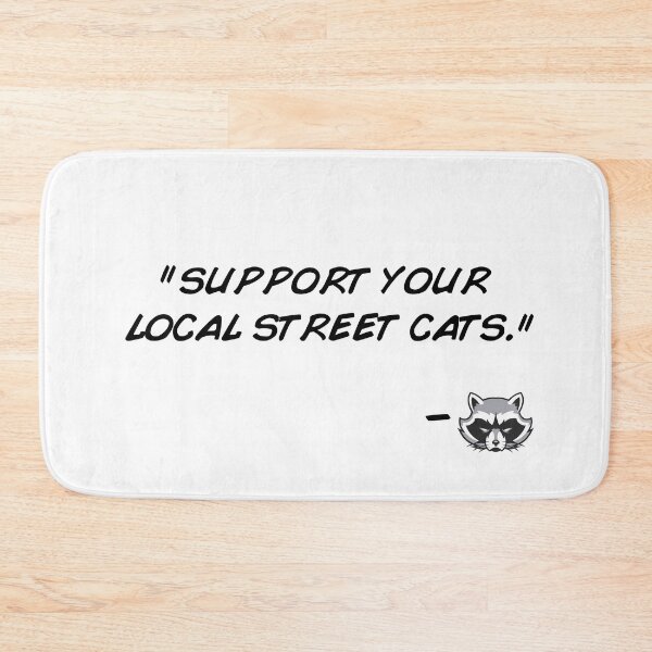 Item preview, Support Your Local Street Cats – Funny Raccoon Text Graphic Design designed and sold by artworkathome.