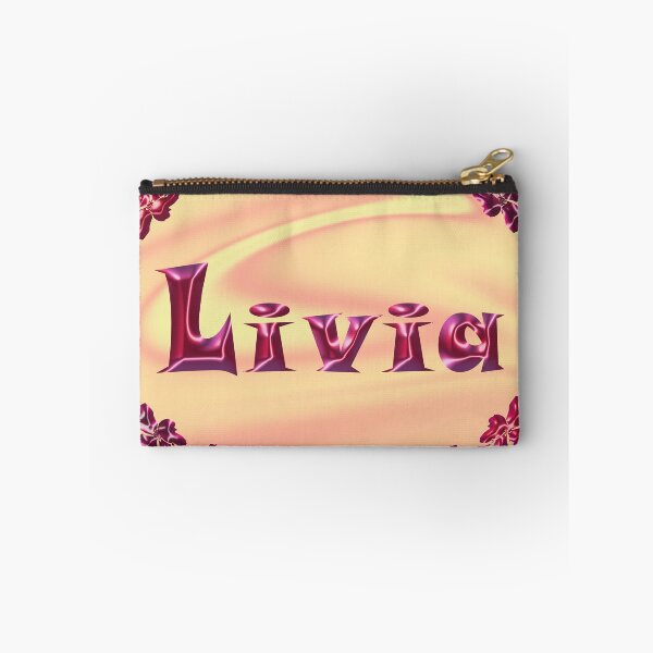 Item preview, Livia Name Design – Satin Pink Glossy Font, Cute Shiny Lettering :) designed and sold by Myriel-Myriel.