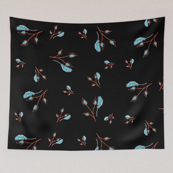 Item preview, Flowers Black Orange 1 designed and sold by Lucia  Lukas.