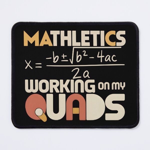 Item preview, Mathletics Working On My Quads - This funny gift is perfect for math teachers, students, fitness enthusiasts, and anyone who loves nerdy jokes and clever wordplay. designed and sold by ZyziowskyArt.