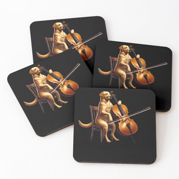 Artikelvorschau, Labrador Retriever spielt Cellospieler Hundeliebhaber entworfen und verkauft von Kimberley King Art King Art.