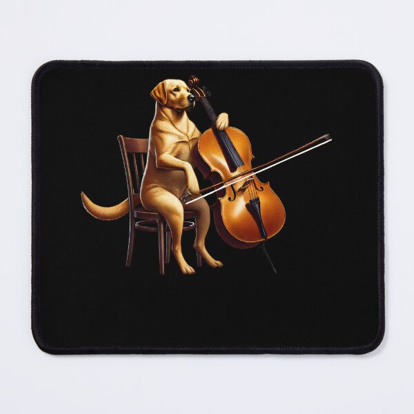 Artikelvorschau, Labrador Retriever spielt Cellospieler Hundeliebhaber entworfen und verkauft von Kimberley King Art King Art.