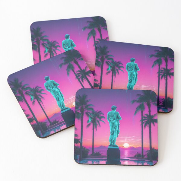 Artikelvorschau, Neon-Sonnenuntergang über klassischem Marmortraum entworfen und verkauft von VintageVoidX.