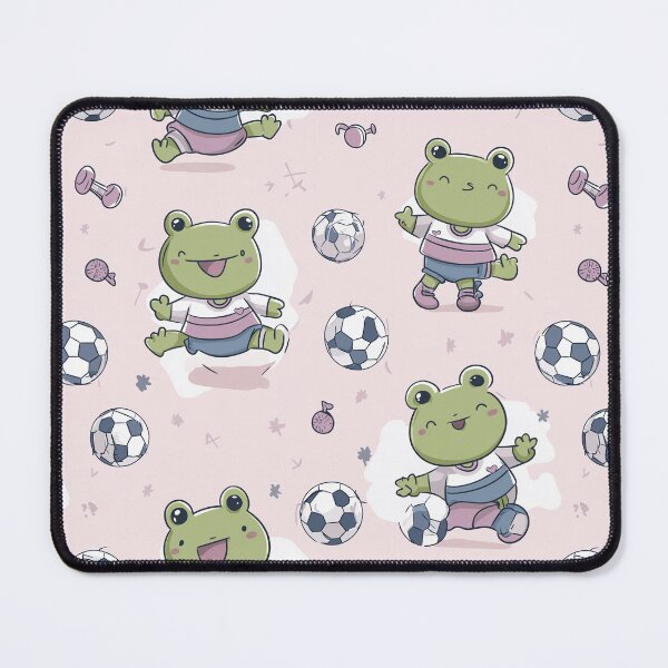 Item preview, Froggy Soccer Game designed and sold by Kawaii Patterns | Chubby Animals & Cute Ghosts.
