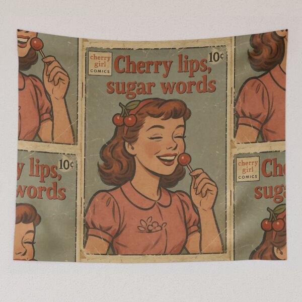 Item preview, Sweet Cherry Girl: Cherry lips, sugar words designed and sold by bapupa.