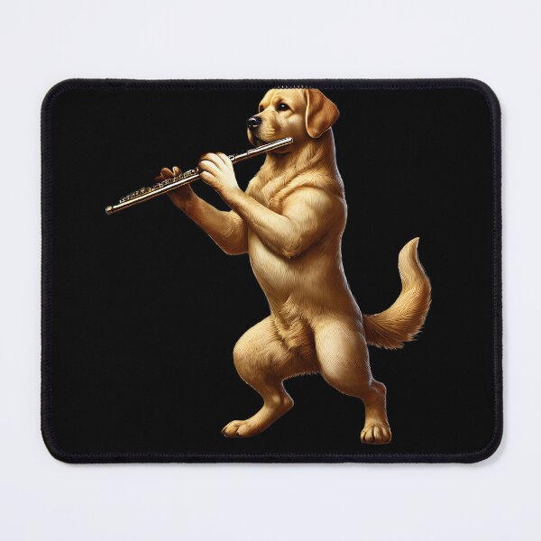 Item preview, Labrador Retriever Playing Flute Player Dog Lover designed and sold by Kimberley King Art King Art.