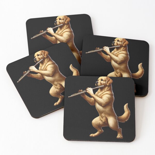 Item preview, Labrador Retriever Playing Flute Player Dog Lover designed and sold by Kimberley King Art  King Art.