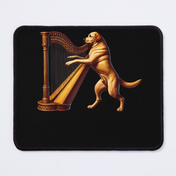 Item preview, Labrador Retriever Playing Harp Player Dog Lover designed and sold by Kimberley King Art King Art.