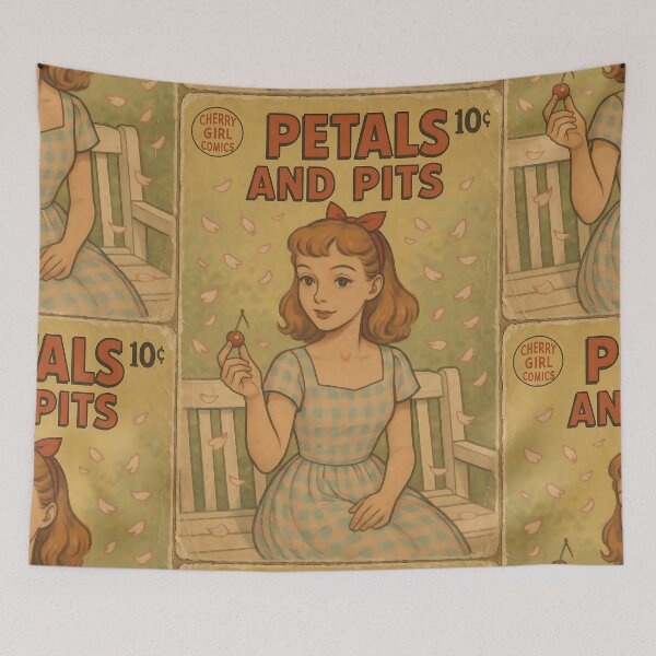 Item preview, Sweet Cherry Girl: Petals and pits designed and sold by bapupa.