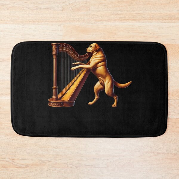 Item preview, Labrador Retriever Playing Harp Player Dog Lover designed and sold by Kimberley King Art  King Art.
