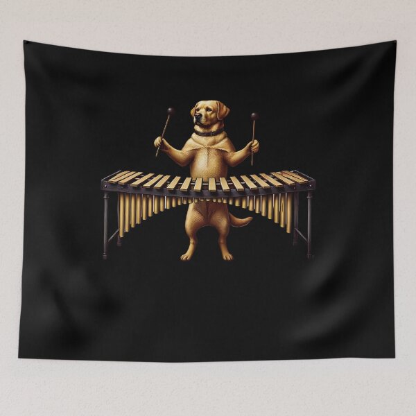Item preview, Labrador Retriever Playing Marimba Player Dog Lover designed and sold by Kimberley King Art  King Art.