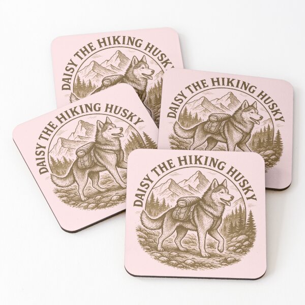Item preview, Daisy the Hiking Husky – Vintage Adventure Dog Design designed and sold by Meandmyshop.