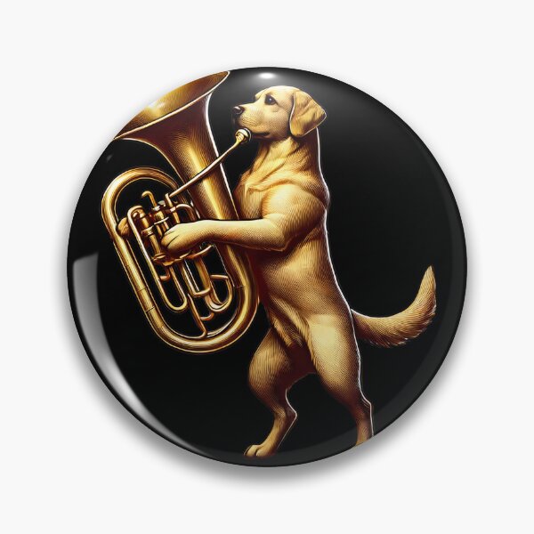 Artikelvorschau, Labrador Retriever spielt Tuba-Spieler Hundeliebhaber entworfen und verkauft von Kimberley King Art  King Art.