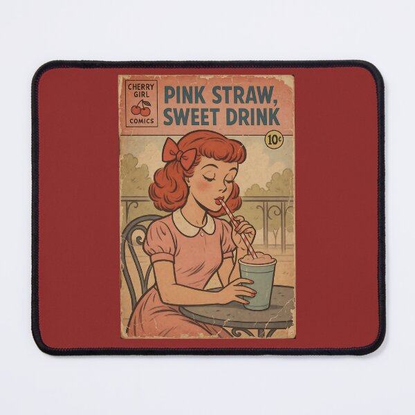 Item preview, Sweet Cherry Girl: Pink straw, sweet drink designed and sold by bapupa.