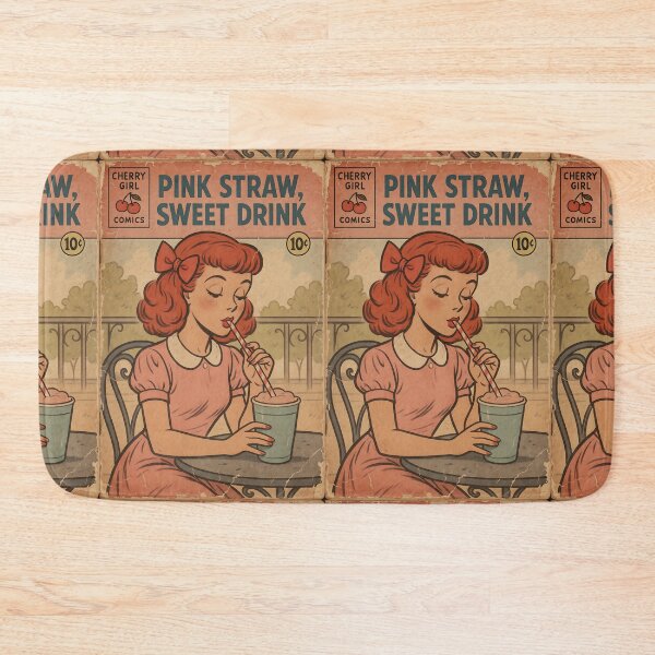 Item preview, Sweet Cherry Girl: Pink straw, sweet drink designed and sold by bapupa.