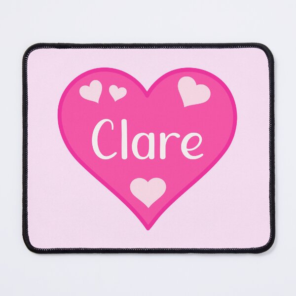 Item preview, Clare Name Pink Heart designed and sold by Jeallan Designs.