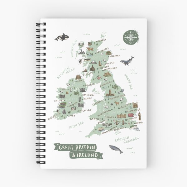 Item preview, Map of Great Britain and Ireland designed and sold by Those Pencil Shavings.