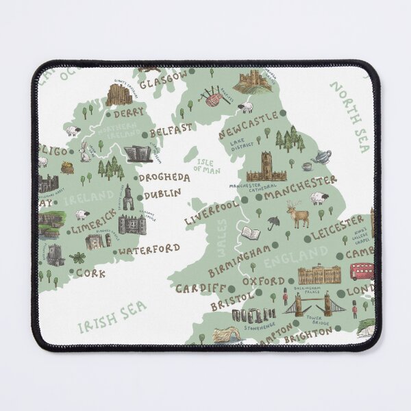 Item preview, Map of Great Britain and Ireland designed and sold by Those Pencil Shavings.