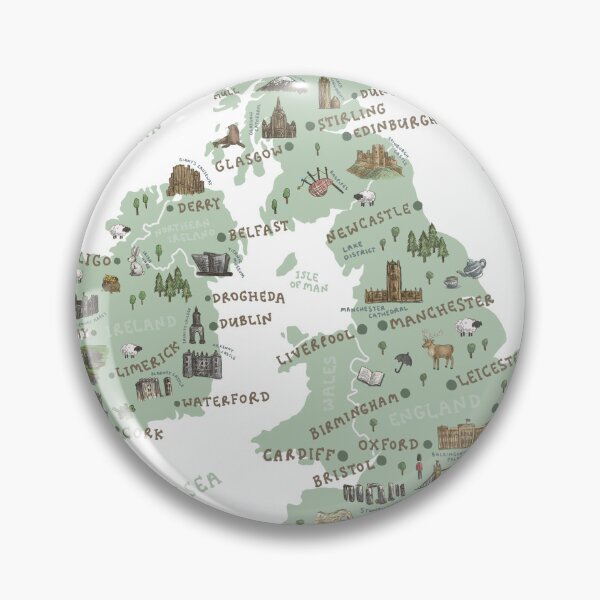 Item preview, Map of Great Britain and Ireland designed and sold by Those Pencil Shavings.