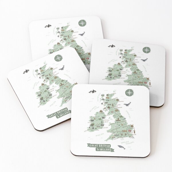 Item preview, Map of Great Britain and Ireland designed and sold by Those Pencil Shavings.