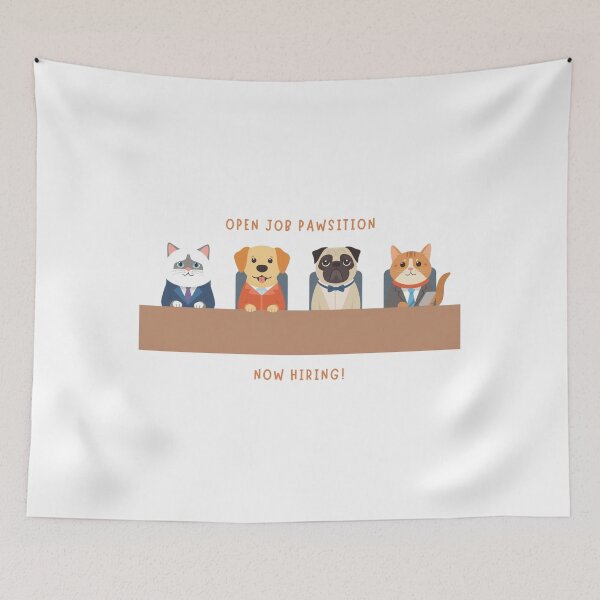 Item preview, Open Job Pawsition – Funny Office Pets Design designed and sold by AlphaPet.