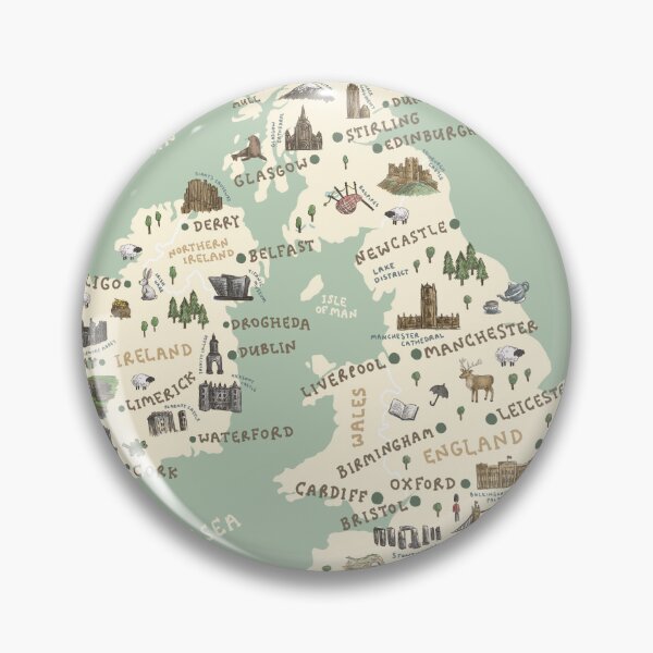 Item preview, Map of Great Britain and Ireland designed and sold by Those Pencil Shavings.