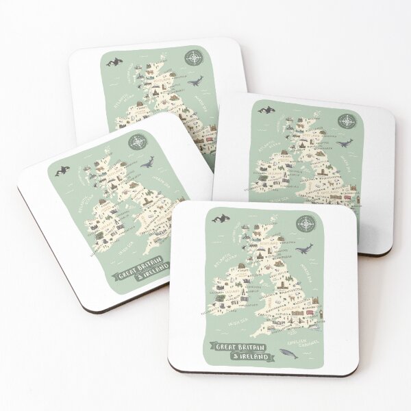 Item preview, Map of Great Britain and Ireland designed and sold by Those Pencil Shavings.