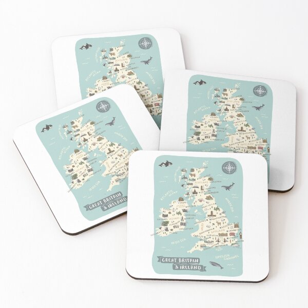 Item preview, Map of Great Britain and Ireland designed and sold by Those Pencil Shavings.
