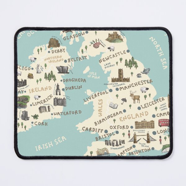 Item preview, Map of Great Britain and Ireland designed and sold by Those Pencil Shavings.