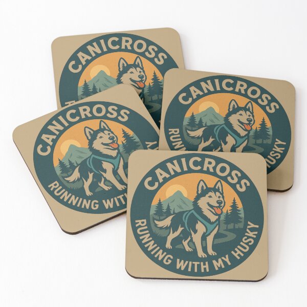Item preview, Canicross – Running with My Husky Vintage Emblem Design designed and sold by Meandmyshop.