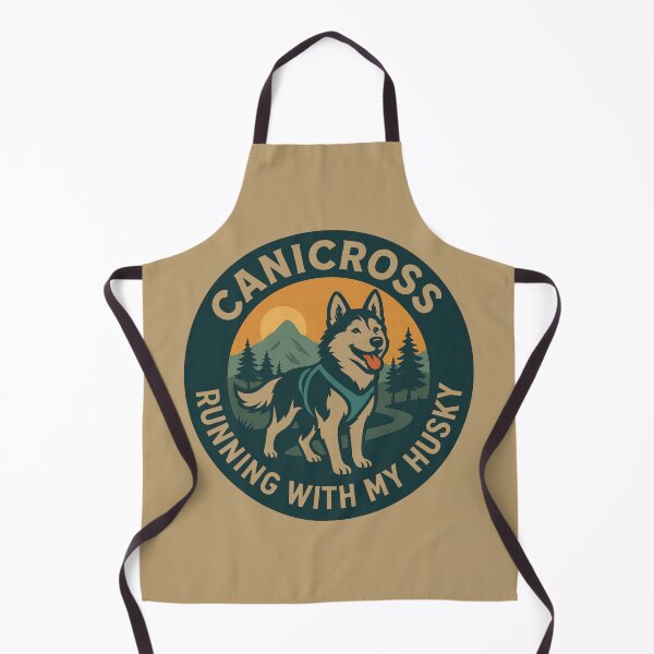 Item preview, Canicross – Running with My Husky Vintage Emblem Design designed and sold by Meandmyshop.
