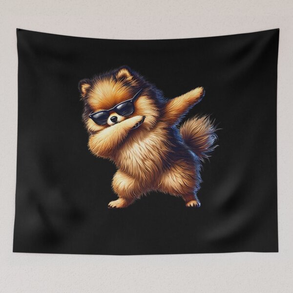 Artikelvorschau, Dabbing Pomeranian Dog Lover entworfen und verkauft von Kimberley King Art  King Art.