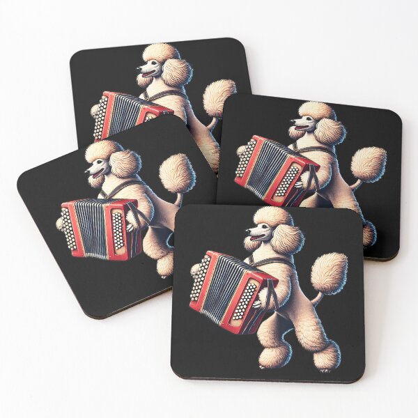 Item preview, Poodle Playing Accordion Player Dog Lover designed and sold by Kimberley King Art  King Art.