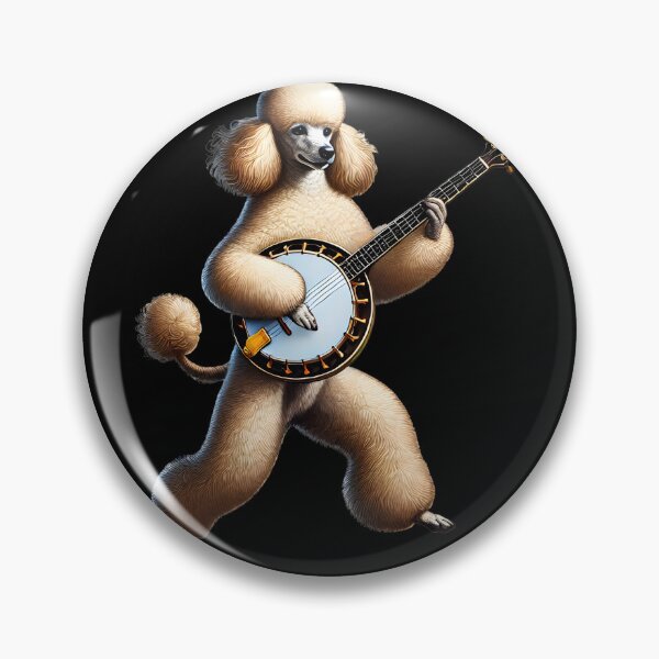 Item preview, Poodle Playing Banjo Player Dog Lover designed and sold by Kimberley King Art  King Art.