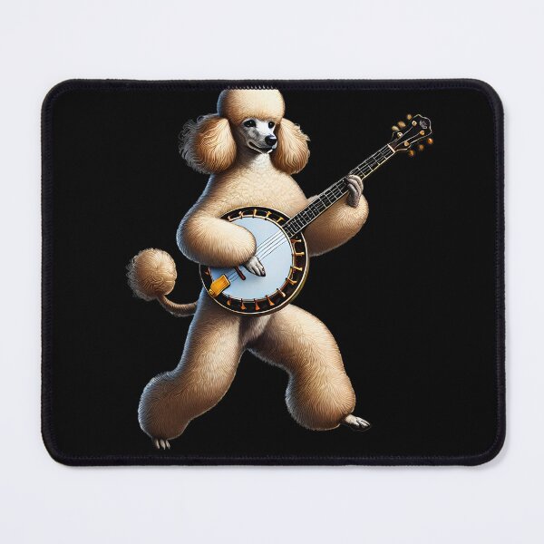 Item preview, Poodle Playing Banjo Player Dog Lover designed and sold by Kimberley King Art King Art.