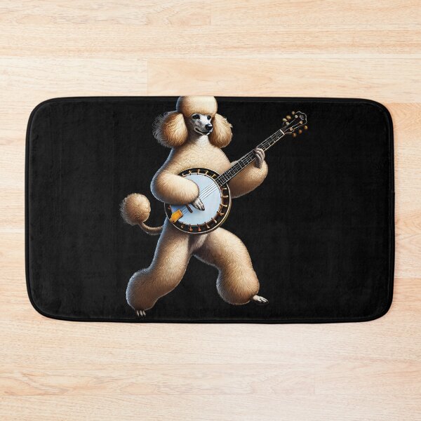 Item preview, Poodle Playing Banjo Player Dog Lover designed and sold by Kimberley King Art  King Art.