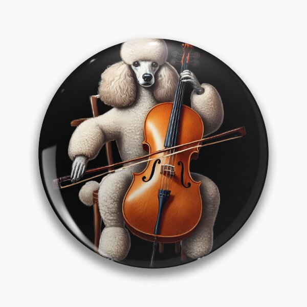 Item preview, Poodle Playing Cello Player Dog Lover designed and sold by Kimberley King Art  King Art.