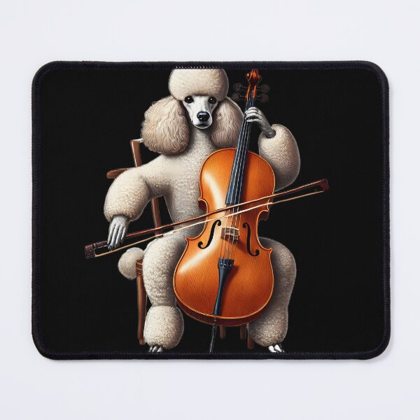 Item preview, Poodle Playing Cello Player Dog Lover designed and sold by Kimberley King Art  King Art.