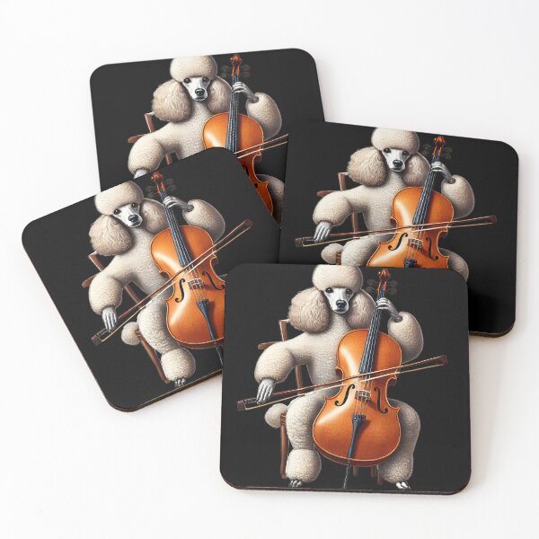 Item preview, Poodle Playing Cello Player Dog Lover designed and sold by Kimberley King Art  King Art.