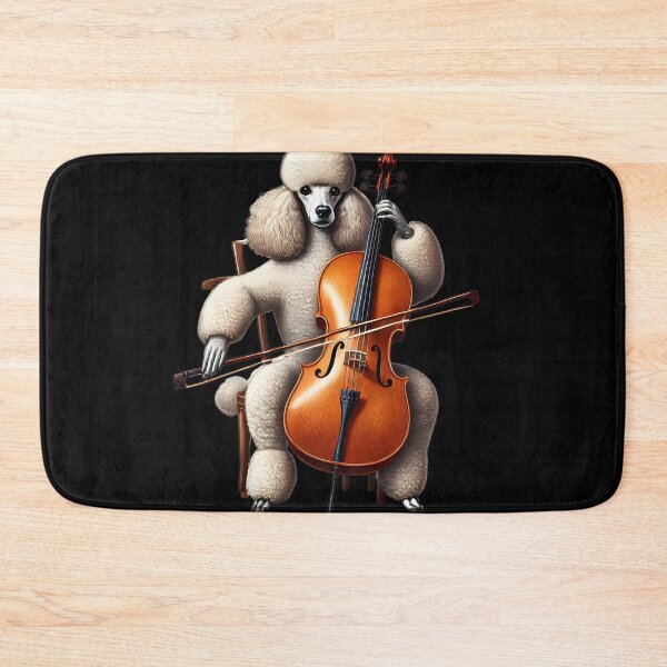 Item preview, Poodle Playing Cello Player Dog Lover designed and sold by Kimberley King Art  King Art.